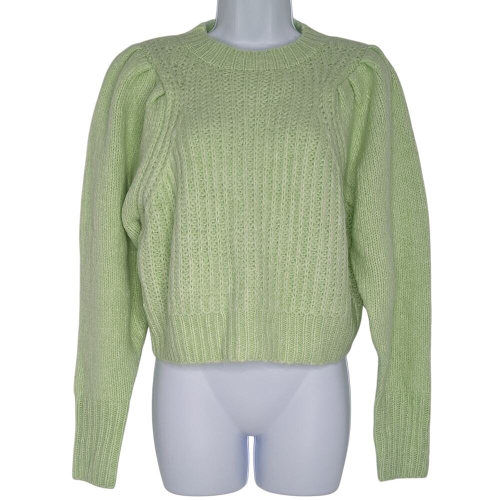 Topshop Pale Green Chunky Knit Sweater Size 4-6 - Picture 1 of 9